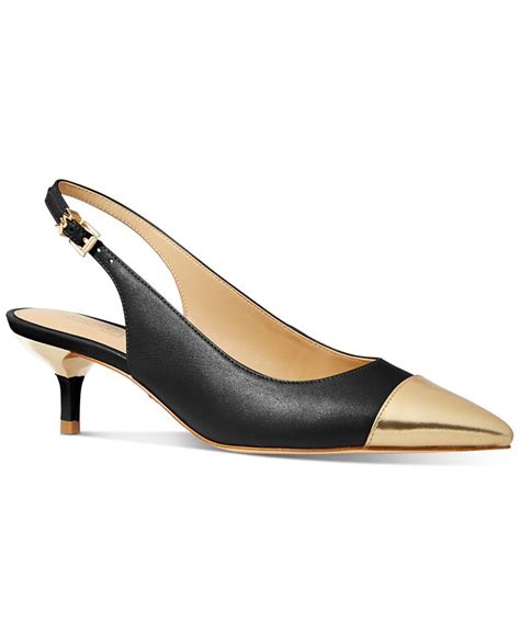 michael kors women's shoes heels|Michael Kors black kitten heels.